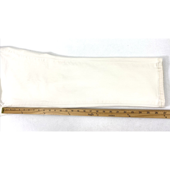 Talbots Slim Ankle Jeans Womens Size 14W Cream Straight Stretch Pockets - Picture 9 of 11